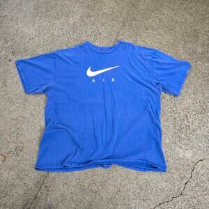 Vtg Y2k NIKE Air Simple Swoosh Spellout Graphic Athletic T Shirt XL